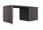 parete laterale per tetto laterale per casetta neo taglia 2a/2b/2c/2d grigio dujkel metallizzato