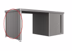parete laterale per tetto laterale per casetta neo taglia 2a/2b/2c/2d grigio cava metallizzato