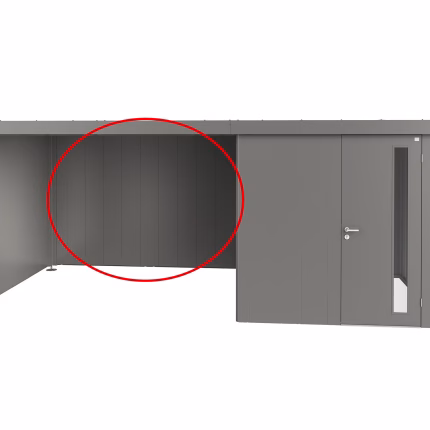 parete posteriore per tetto laterale per casetta neo grigio quarzo metallizzato