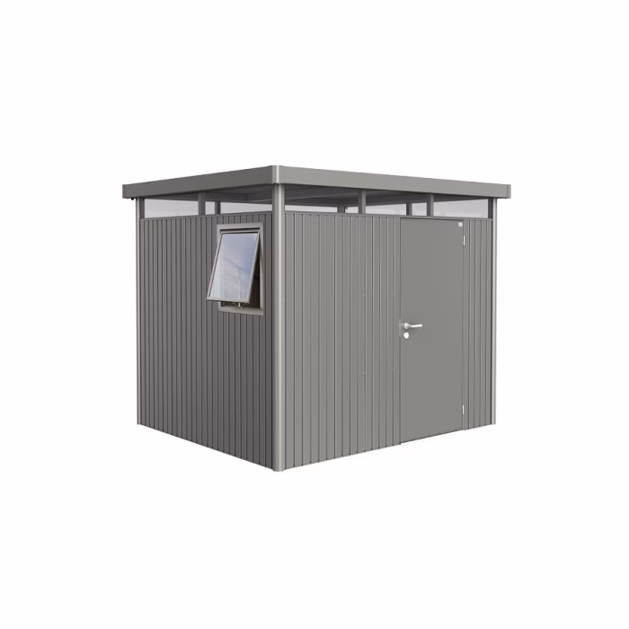 casetta per attrezzi highline mis. h3 we grigio quarzo met. con porta singola