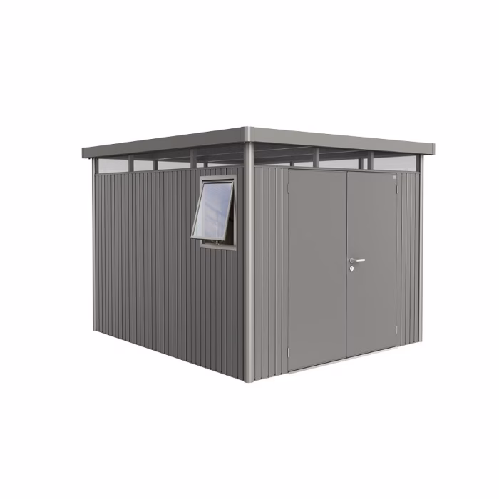 casetta per attrezzi highline mis. h5 we grigio quarzo met. con porta doppia
