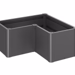 fioriera belvedere mini mis. l100 grigio scuro met.