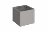 fioriera belvedere mini mis. 50 grigio quarzo met.
