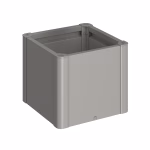 fioriera belvedere mini mis. 50 grigio quarzo met.
