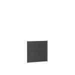 pannello parete per frangivista senza vetro acrilico 100x90 grigio scuro metallico