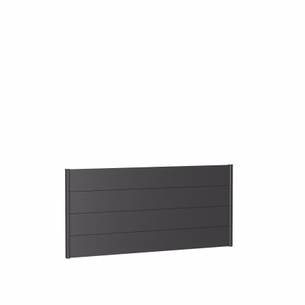 pannello parete per frangivista senza vetro acrilico 200x90 grigio scuro metallico