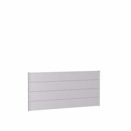 pannello parete per frangivista senza vetro acrilico 200x90 argento metallico