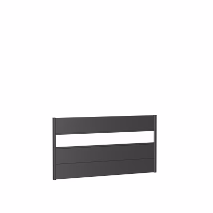pannello parete per frangivista con vetro acrilico 180x90 grigio scuro metallico