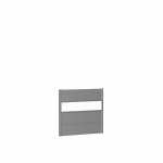 pannello parete per frangivista con vetro acrilico 100x90 grigio quarzo metallico