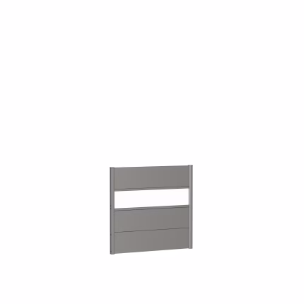 pannello parete per frangivista con vetro acrilico 100x90 grigio quarzo metallico