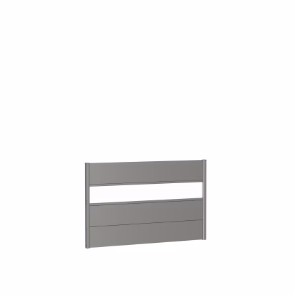 pannello parete per frangivista con vetro acrilico 150x90 grigio quarzo metallico