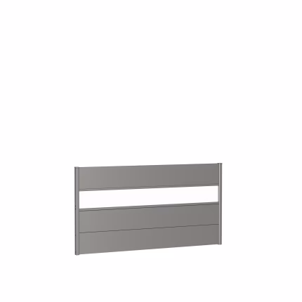 pannello parete per frangivista con vetro acrilico 180x90 grigio quarzo metallico