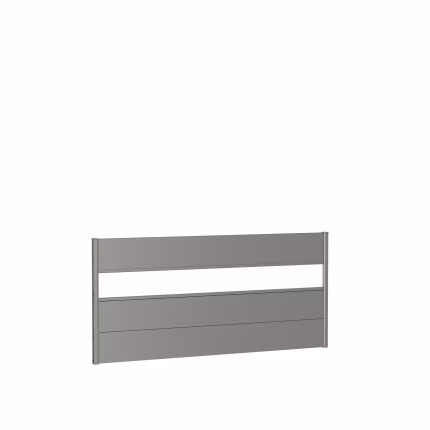 pannello parete per frangivista con vetro acrilico 200x90 quarzo grigio metallico