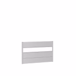 pannello parete per frangivista con vetro acrilico 150x90 argento metallico