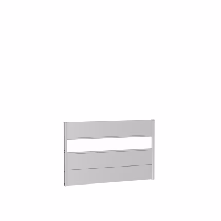 pannello parete per frangivista con vetro acrilico 150x90 argento metallico