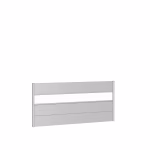 pannello parete per frangivista con vetro acrilico 200x90 argento metallico