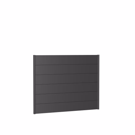 pannello parete per frangivista senza vetro acrilico 180x135 grigio scuro metallico