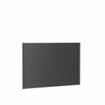 pannello parete per frangivista senza vetro acrilico 200x135 grigio scuro metallico