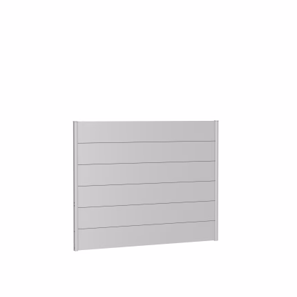 pannello parete per frangivista senza vetro acrilico 180x135 argento metallico