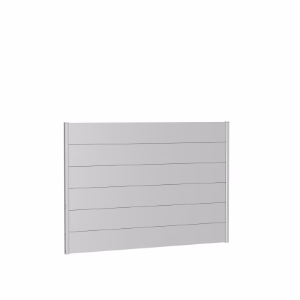 pannello parete per frangivista senza vetro acrilico 200x135 argento metallico