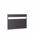pannello parete per frangivista con vetro acrilico 200x135 grigio scuro metallico
