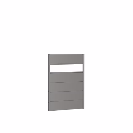 pannello parete per frangivista con vetro acrilico 100x135 grigio quarzo metallico