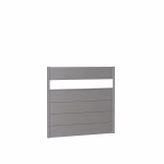 pannello parete per frangivista con vetro acrilico 150x135 grigio quarzo metallico