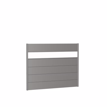 pannello parete per frangivista con vetro acrilico 180x135 grigio quarzo metallico