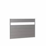 pannello parete per frangivista con vetro acrilico 200x135 grigio quarzo metallico