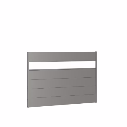 pannello parete per frangivista con vetro acrilico 200x135 grigio quarzo metallico