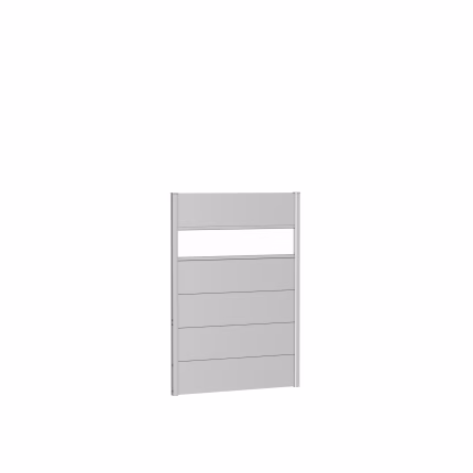 pannello parete per frangivista con vetro acrilico 100x135 argento metallico