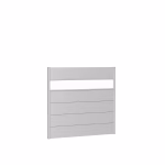 pannello parete per frangivista con vetro acrilico 150x135 argento metallico