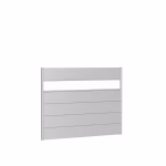 pannello parete per frangivista con vetro acrilico 180x135 argento metallico