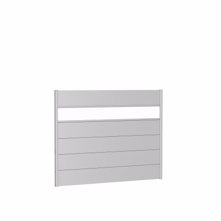 pannello parete per frangivista con vetro acrilico 180x135 argento metallico