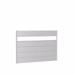 pannello parete per frangivista con vetro acrilico 200x135 argento metallico