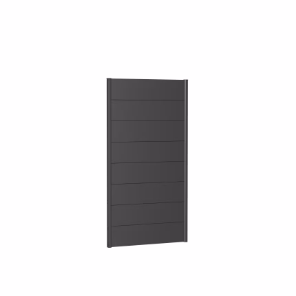 pannello parete per frangivista senza vetro acrilico 100x180 grigio scuro metallico