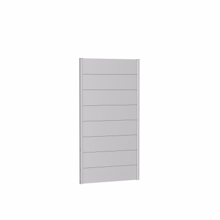 pannello parete per frangivista senza vetro acrilico 100x180 argento metallico