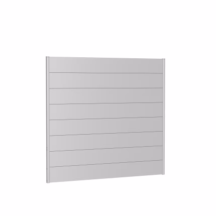 pannello parete per frangivista senza vetro acrilico 200x180 argento metallico