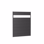 pannello parete per frangivista con vetro acrilico 150x180 grigio scuro metallico
