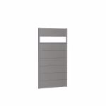 pannello parete per frangivista con vetro acrilico 100x180 grigio quarzo metallico