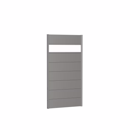 pannello parete per frangivista con vetro acrilico 100x180 grigio quarzo metallico