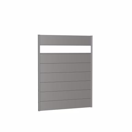 pannello parete per frangivista con vetro acrilico 150x180 grigio quarzo metallico