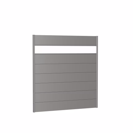 pannello parete per frangivista con vetro acrilico 180x180 quarzo grigio metallico