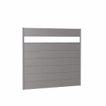 pannello parete per frangivista con vetro acrilico 200x180 quarzo grigio metallico
