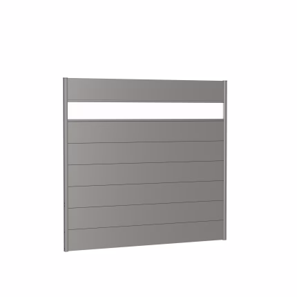 pannello parete per frangivista con vetro acrilico 200x180 quarzo grigio metallico