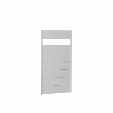 pannello parete per frangivista con vetro acrilico 100x180 argento metallico