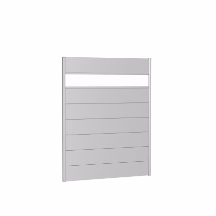 pannello parete per frangivista con vetro acrilico 150x180 argento metallico