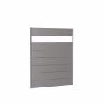 pannello parete per frangivista con vetro acrilico 180x180 argento metallico