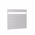 pannello parete per frangivista con vetro acrilico 200x180 argento metallico
