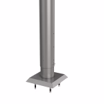 supporto per frangivista per tassello 90 cm regolabile in altezza quarzo grigio metallico